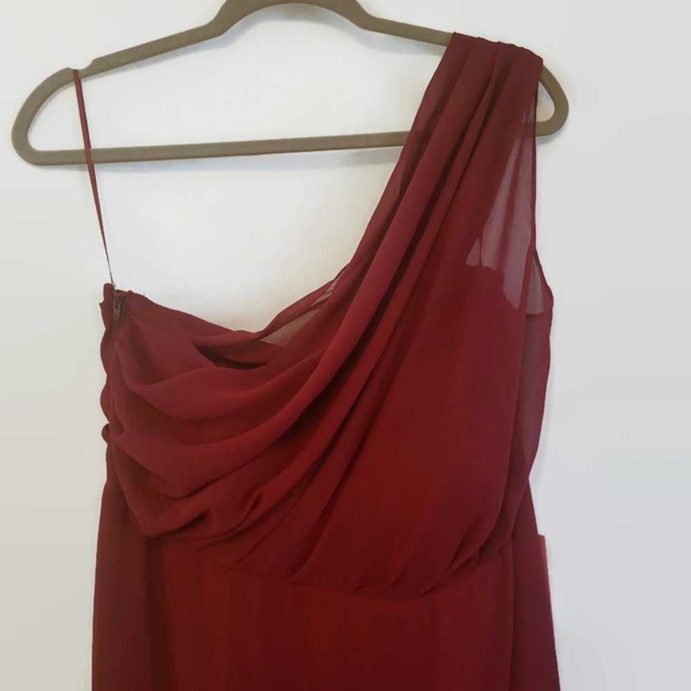 Birdy Grey Burgundy Kira Chiffon Formal Dress - Picture 4 of 8